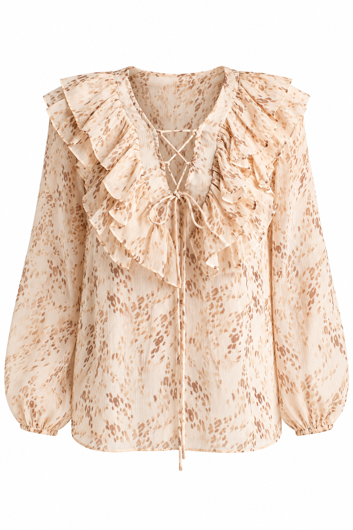 A Little Daydream Cream Printed Blouse