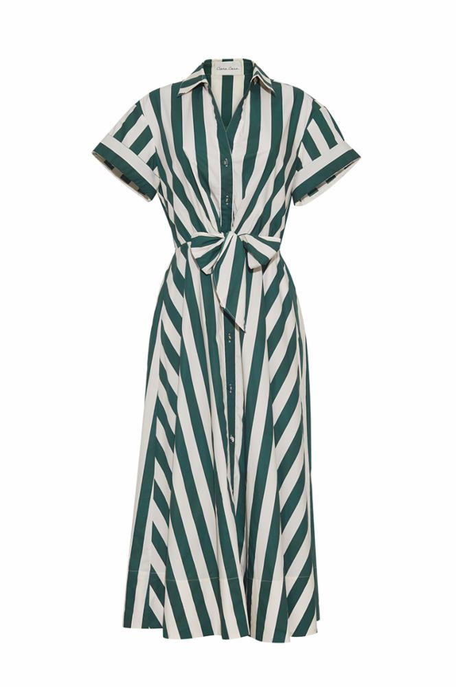 Green White Stripe