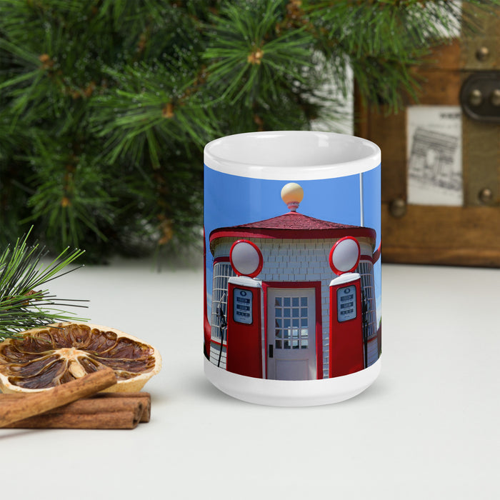 Awesome Teapot Dome Service Station - 15 oz Ceramic White Gloss Coffee Mugs - Fry1Productions