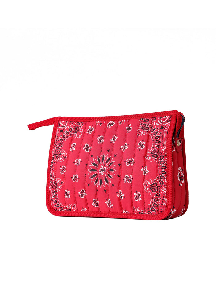Bandana Print Pouch - Beau Red