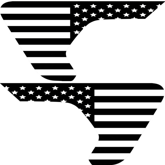 Black and White Flag 2pc Vinyl Fender Decal
