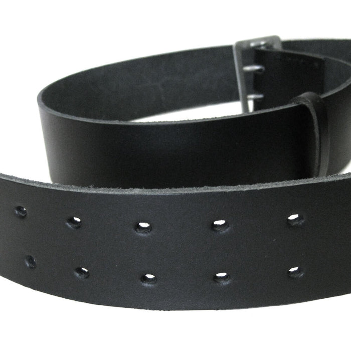 Black Leather Police Belt - Mil-Tec - Belts