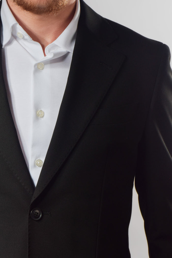 Washable Travel Blazer Black | Classic - Atica Man