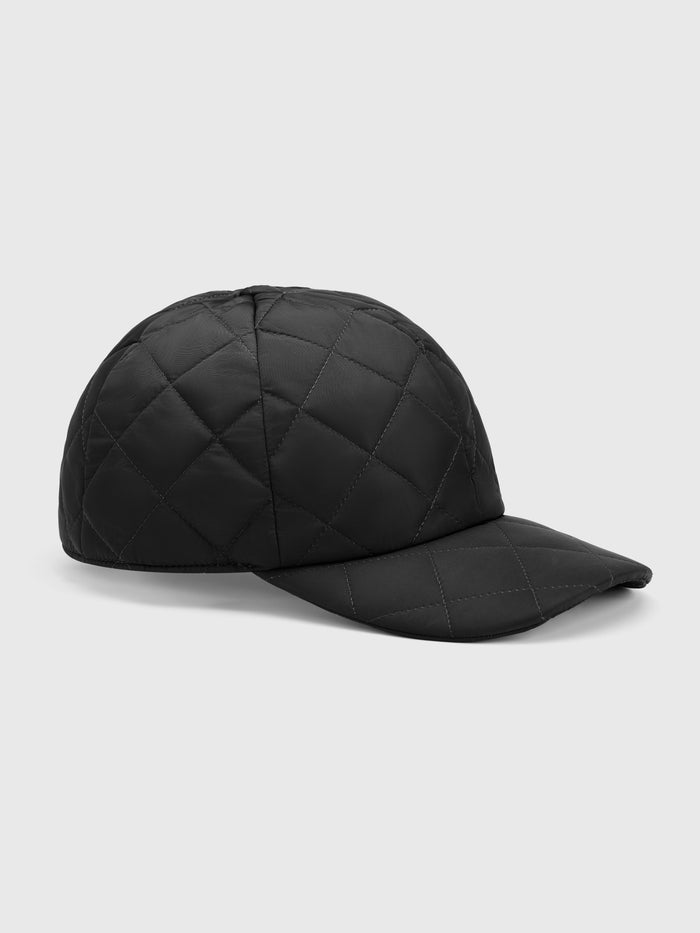 Black Quilted Loft Cap - Atica Man