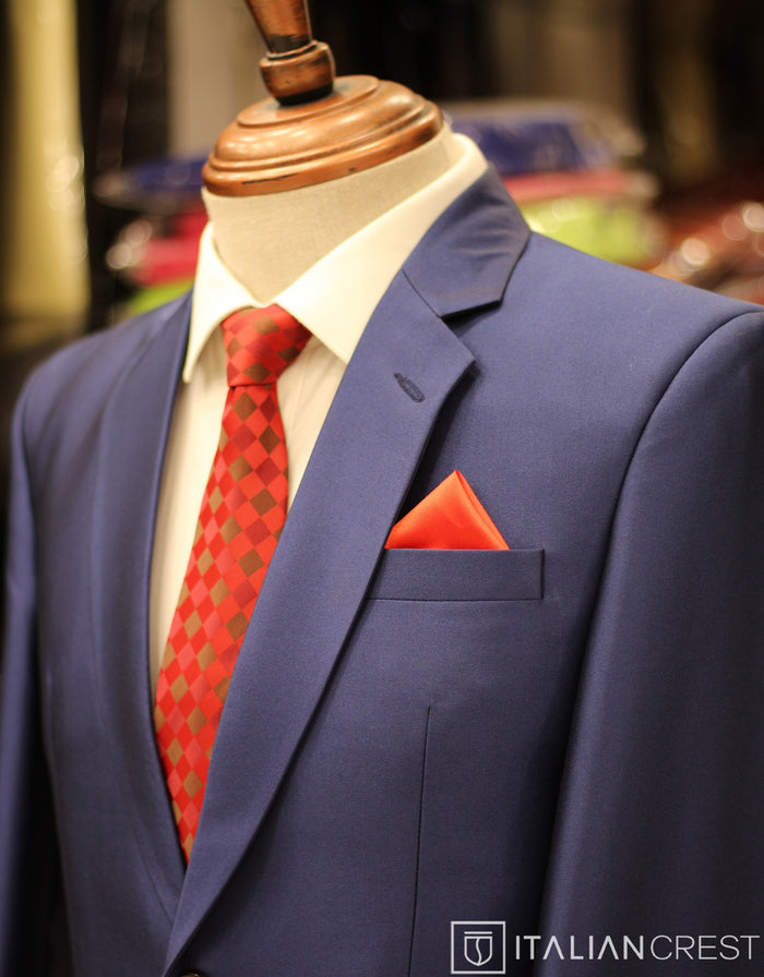 Blue Single Breasted Suit
