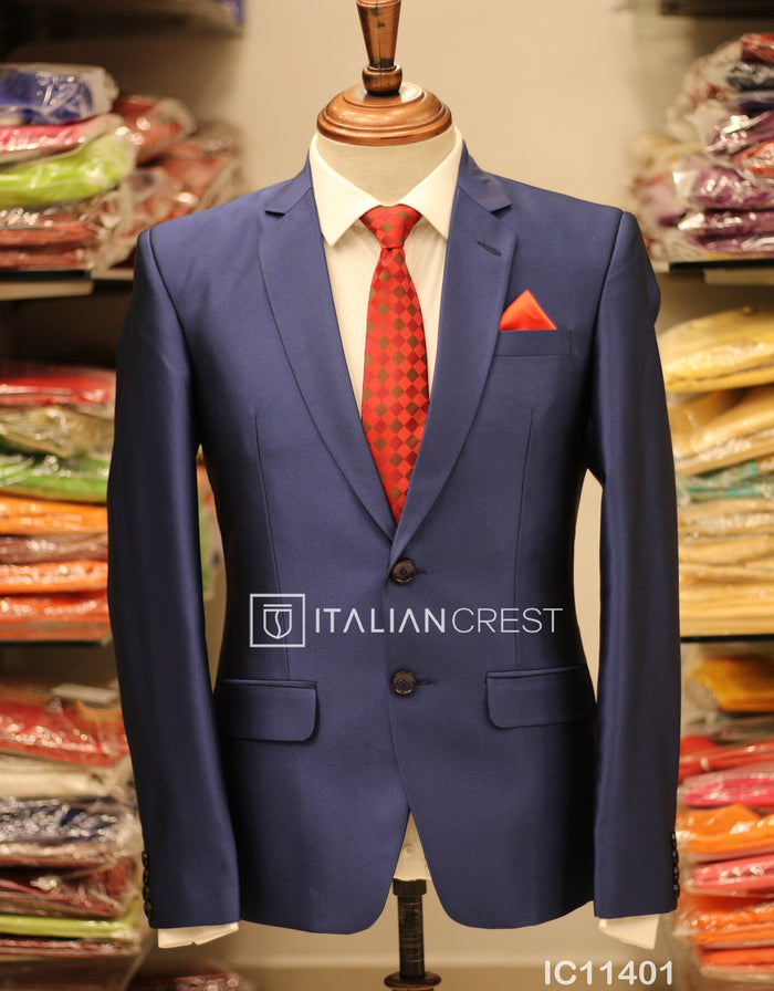 Blue Single Breasted Suit