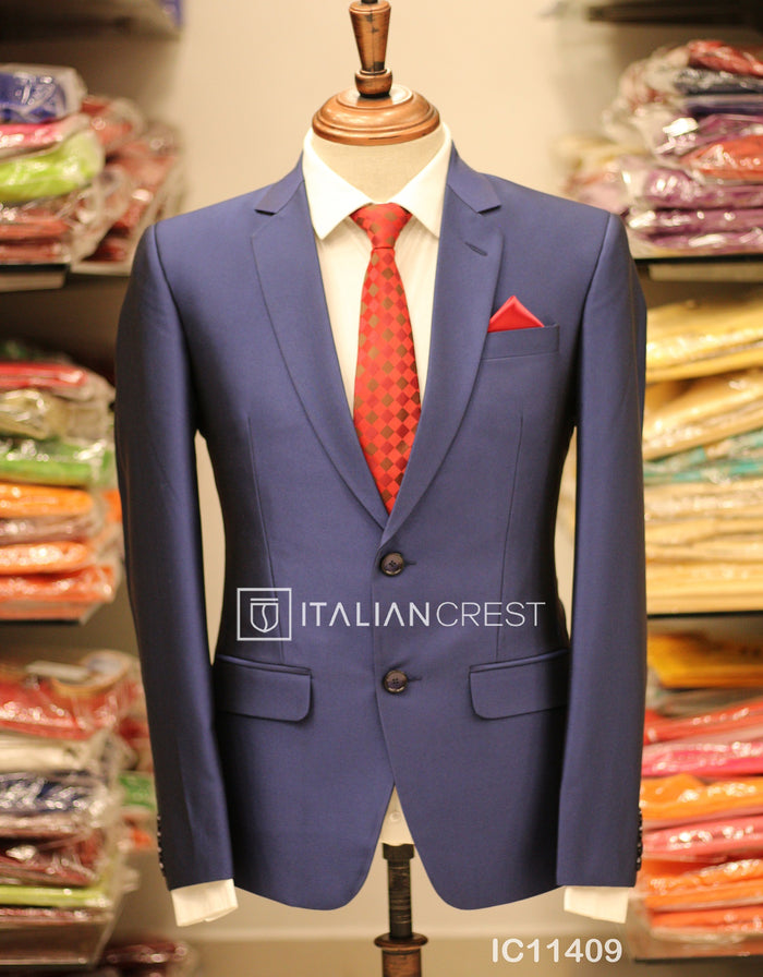 Blue Single Breasted Suit