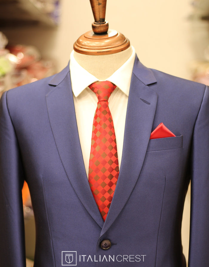 Blue Single Breasted Suit