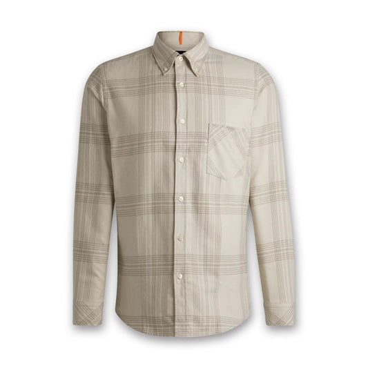 Boss - Rickert_M  Reg Fit Check Shirt in Beige - Nigel Clare