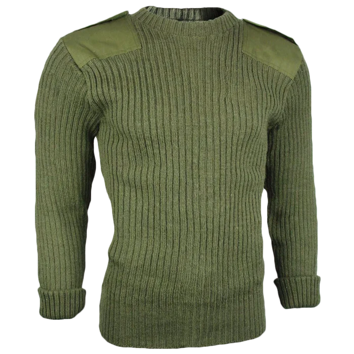 British Army Olive Drab Wool Jersey - British Army Surplus - Fleeces & Jerseys