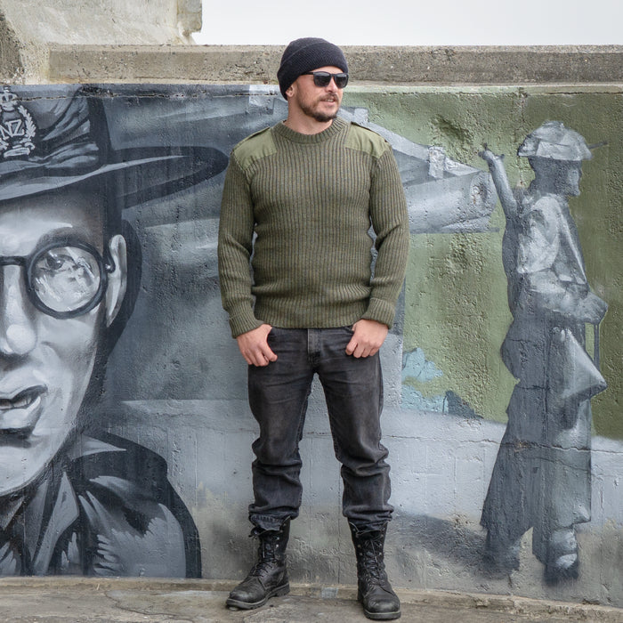 British Army Olive Drab Wool Jersey - British Army Surplus - Fleeces & Jerseys