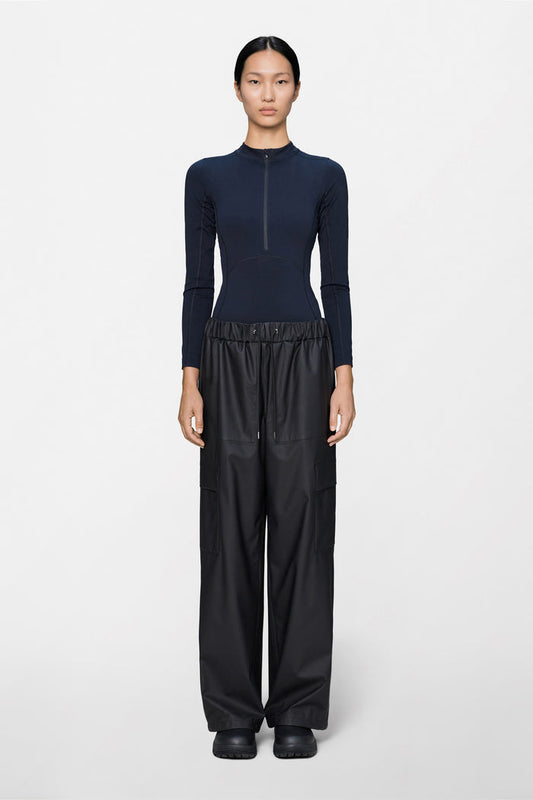 RAINS Cargo Rain Pants Wide Black Pants