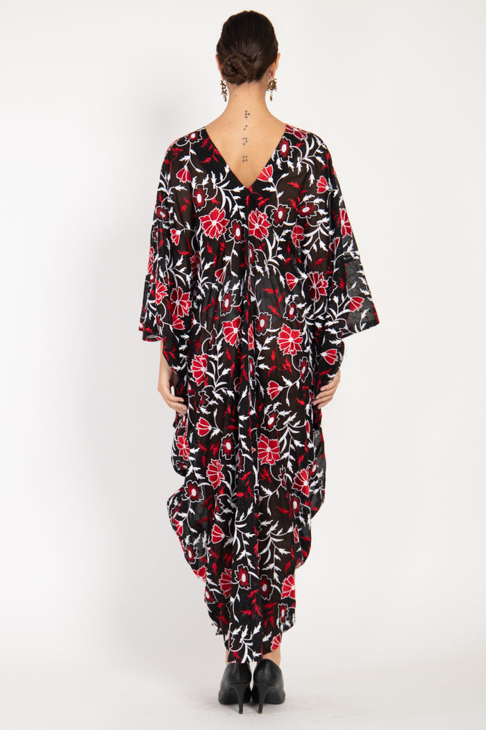 Carthage Georgette Black Embroidered Dress