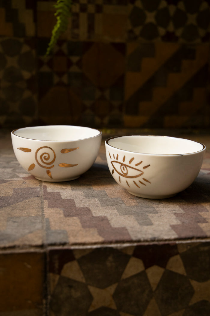 Ceramic Bowl – Sun Motif
