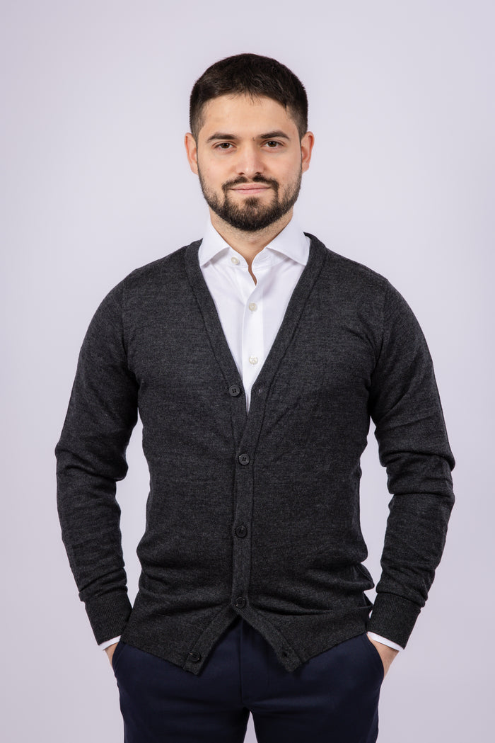Classic Button-Up Cardigan - Atica Man