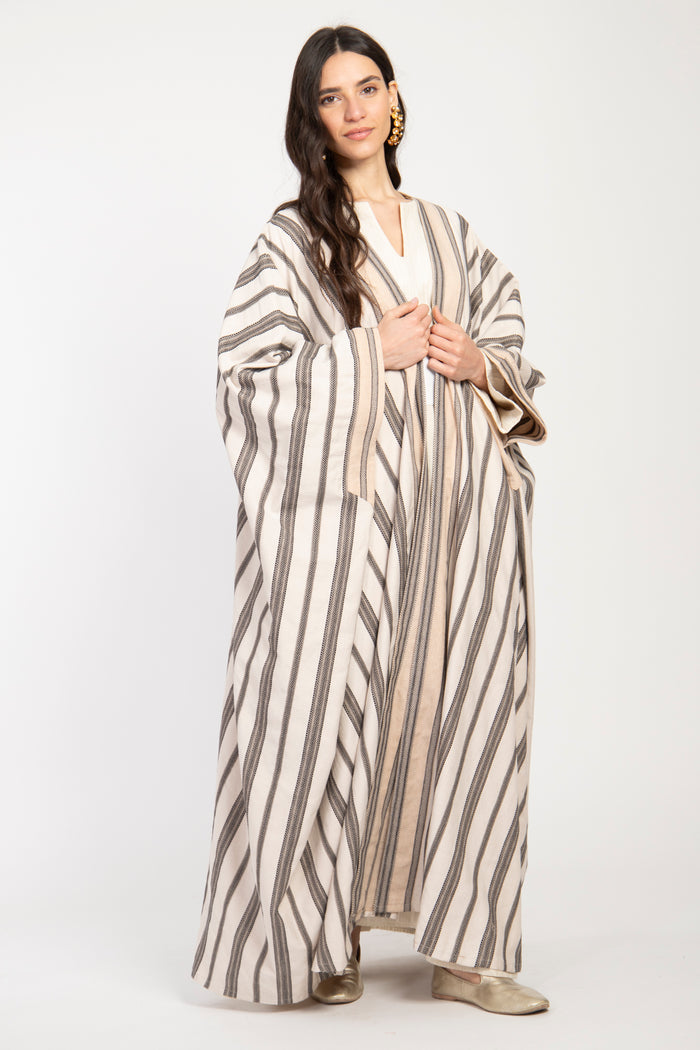Classic Cotton Striped Abaya