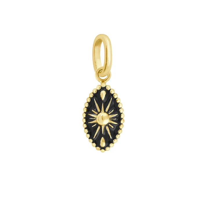 Classic Karma Pendant - Black 18K Yellow Gold