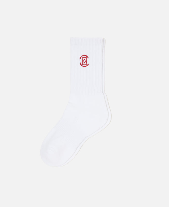 CLOT Jacquard Logo Socks (White)