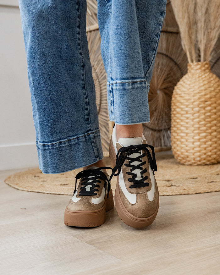 Corkys Pop Off Platform Sneakers - Tan SALE Corkys Footwear
