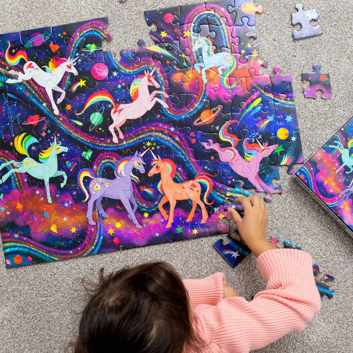 Crocodile Creek Holographic Puzzle - Unicorn Galaxy