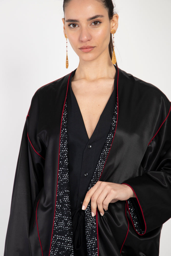 Daraa Cotton Satin Kimono Jacket