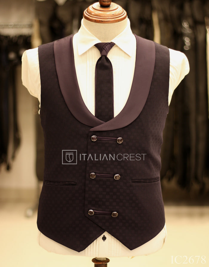 Dark Purple 5pc Wedding Suit