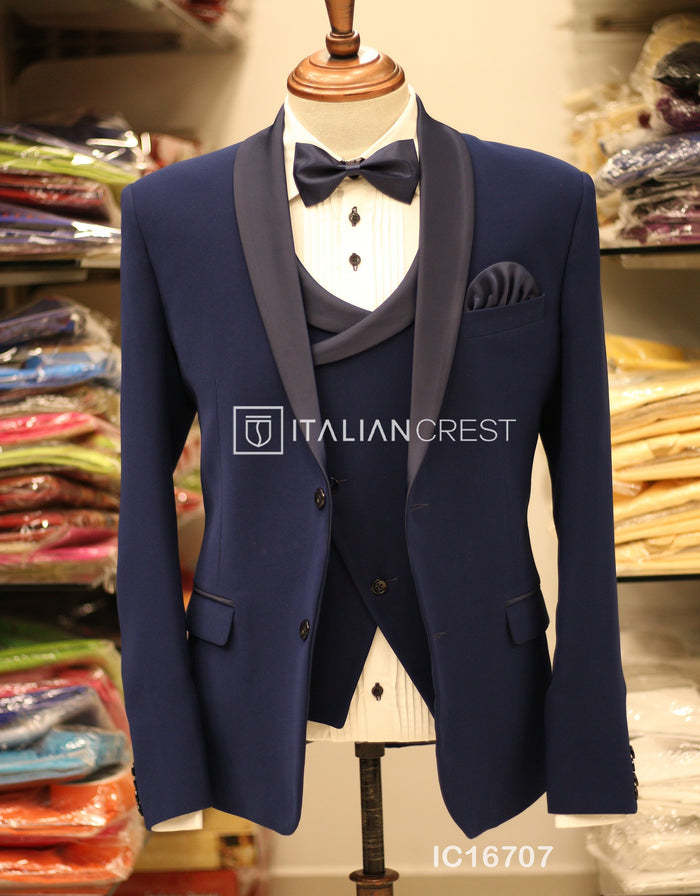 Dark Royal Blue 3-Piece Tuxedo Suit