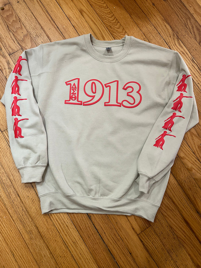 Delta 1913 or J13 Puff Print Sweatshirt