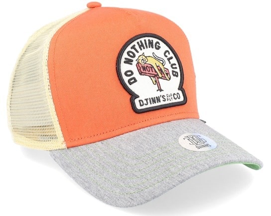 Djinns Do Nothing Club New Orange Trucker Cap