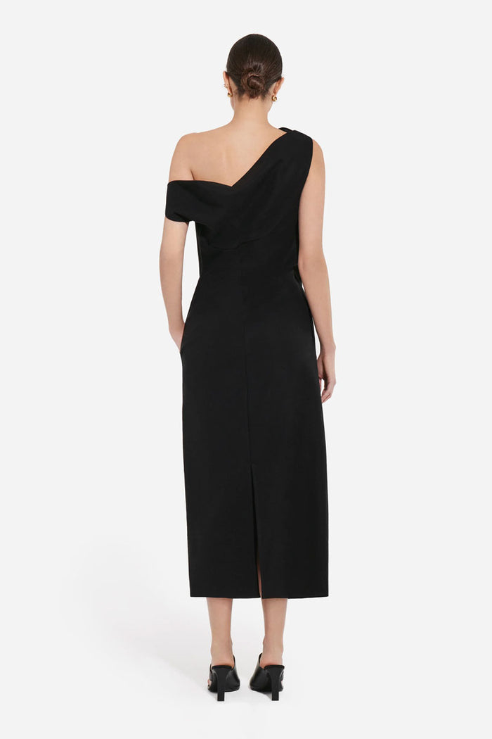 Draped Back Dress - Black
