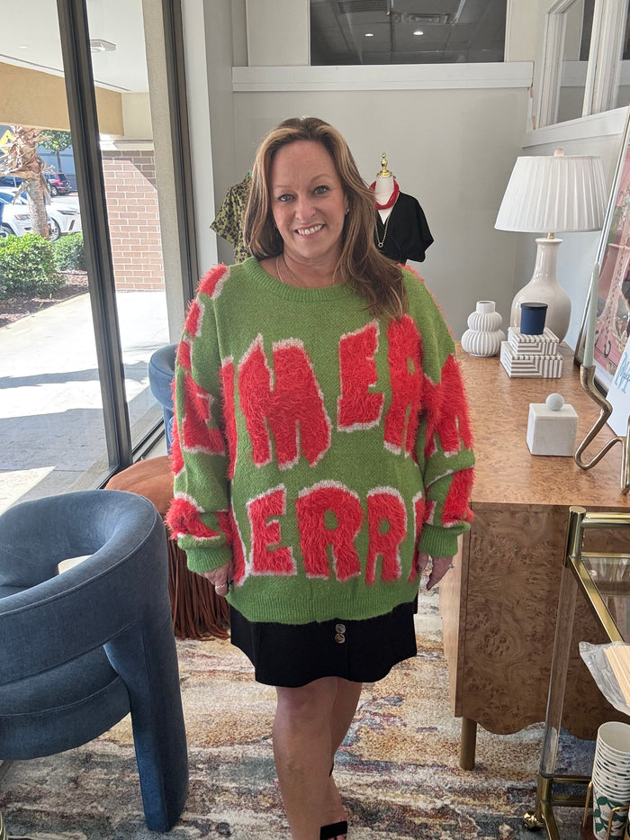 Easel Merry Matcha Holiday Sweater