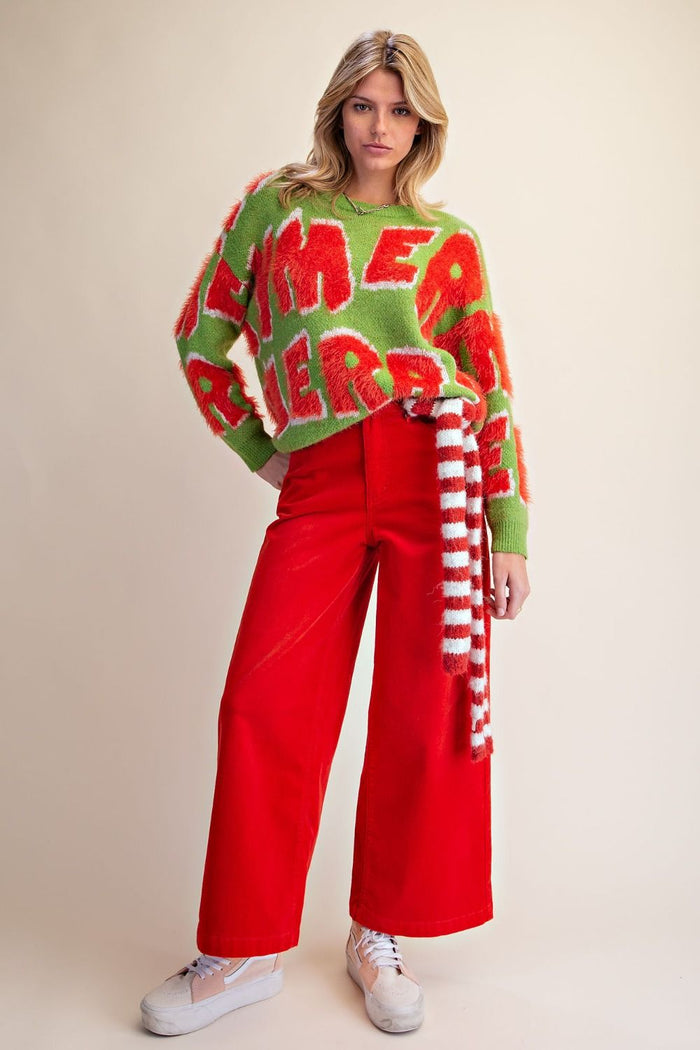 Easel Merry Matcha Holiday Sweater