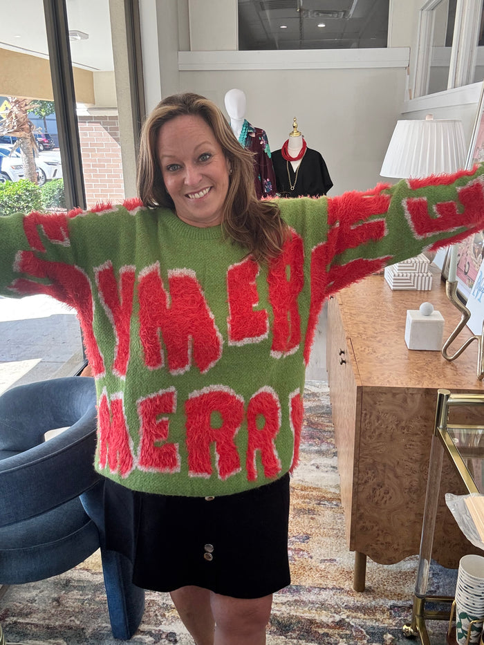 Easel Merry Matcha Holiday Sweater