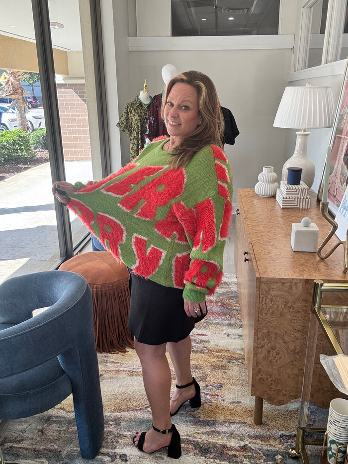 Easel Merry Matcha Holiday Sweater