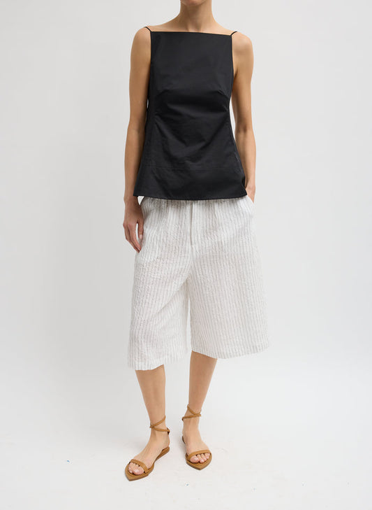 ECO POPLIN STRAPPY OPEN BACK TOP