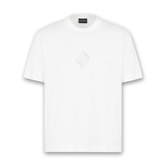 Emporio Armani - Central Eagle Logo T-Shirt in White - Nigel Clare