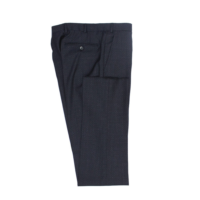 Emporio Armani - M Line Slim Fit Microcheck Pattern Suit in Navy - Nigel Clare