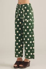 Entro Green Polka Dot Pants