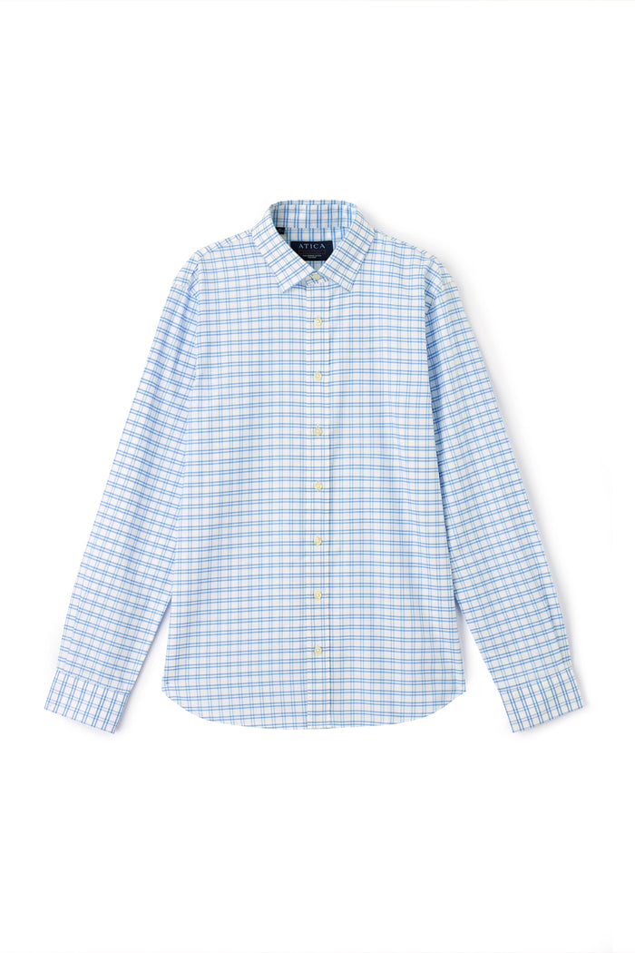 EVERYDAY Light Blue Grid Shirt - Atica Man