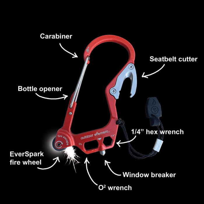 Fire Escape Multitool Carabiner - Black Forest