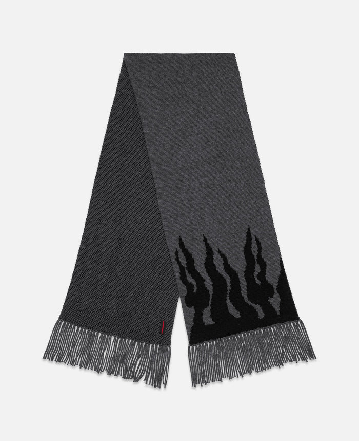 Flame Knit Scarf (Grey)