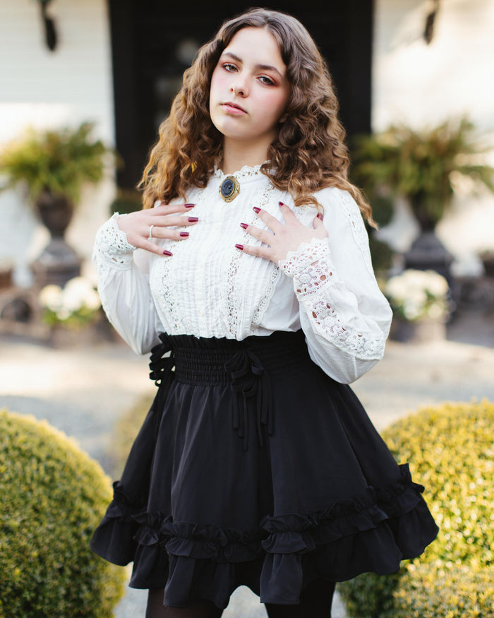 Fleur Skirt in Obsidian Rose