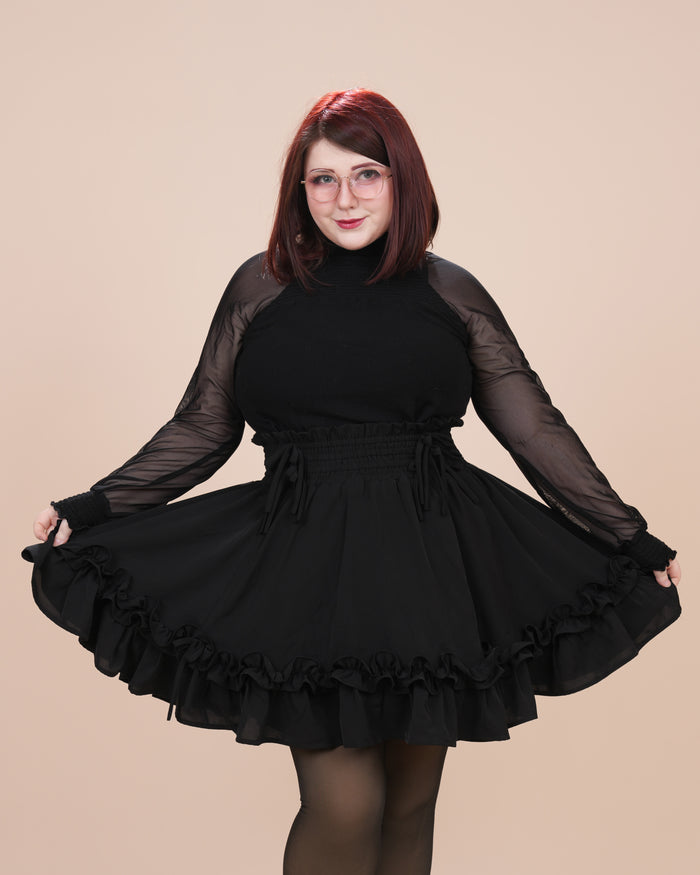 Fleur Skirt in Obsidian Rose