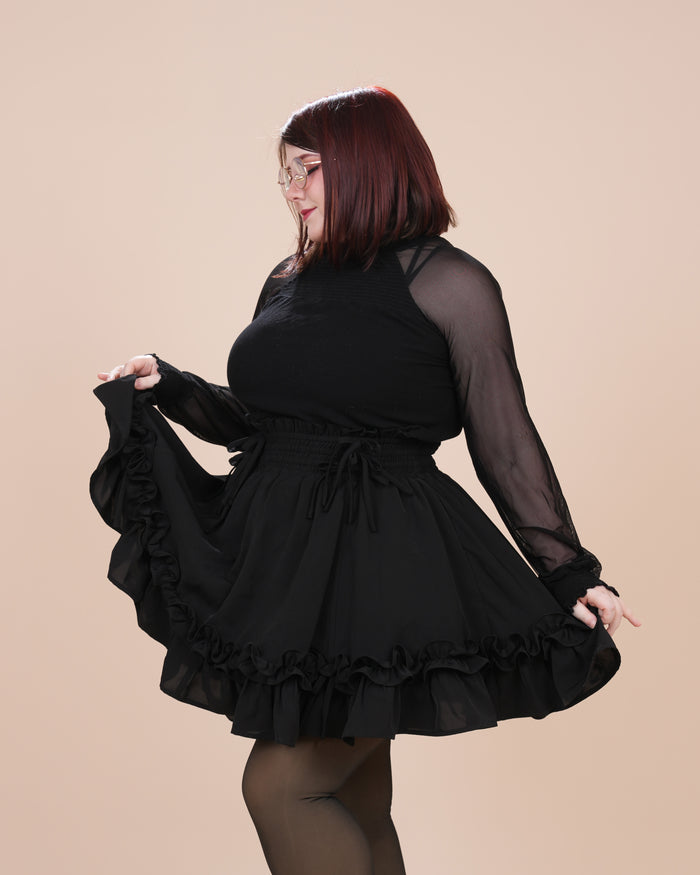 Fleur Skirt in Obsidian Rose
