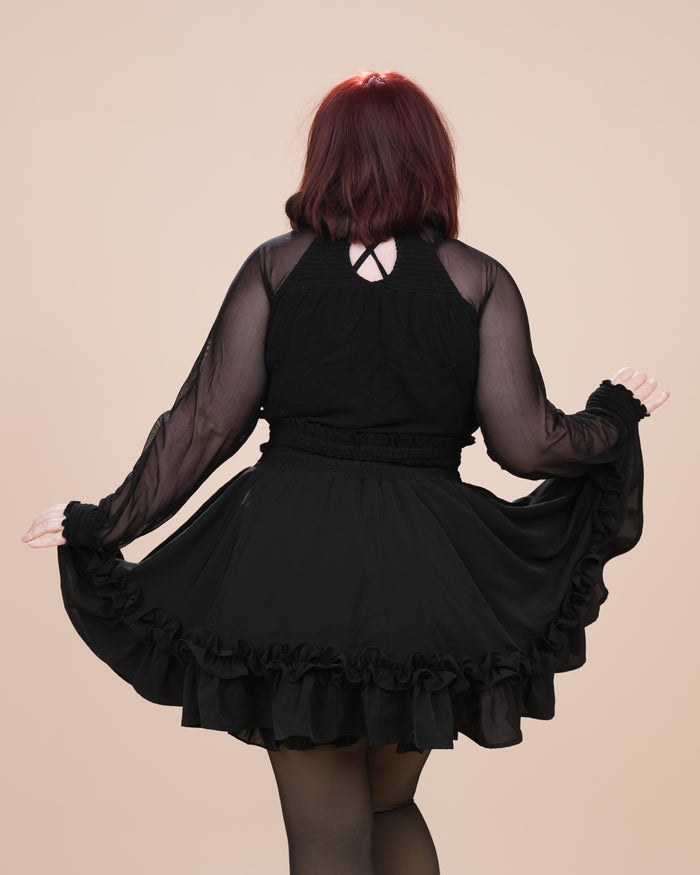 Fleur Skirt in Obsidian Rose