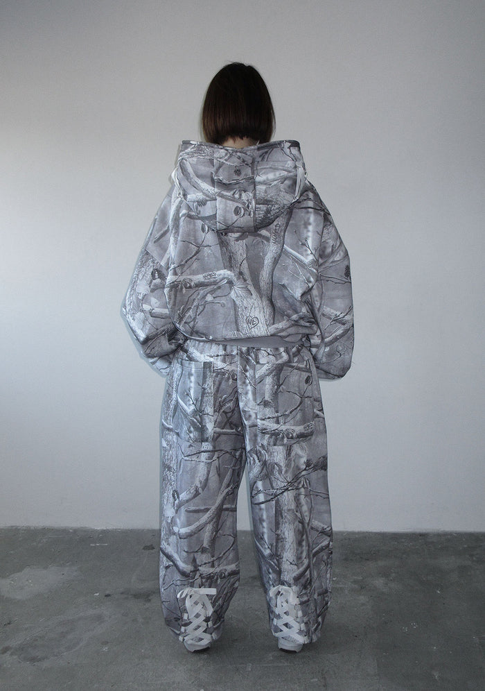 FORBIDDEN ZIP HOODIE SNOW