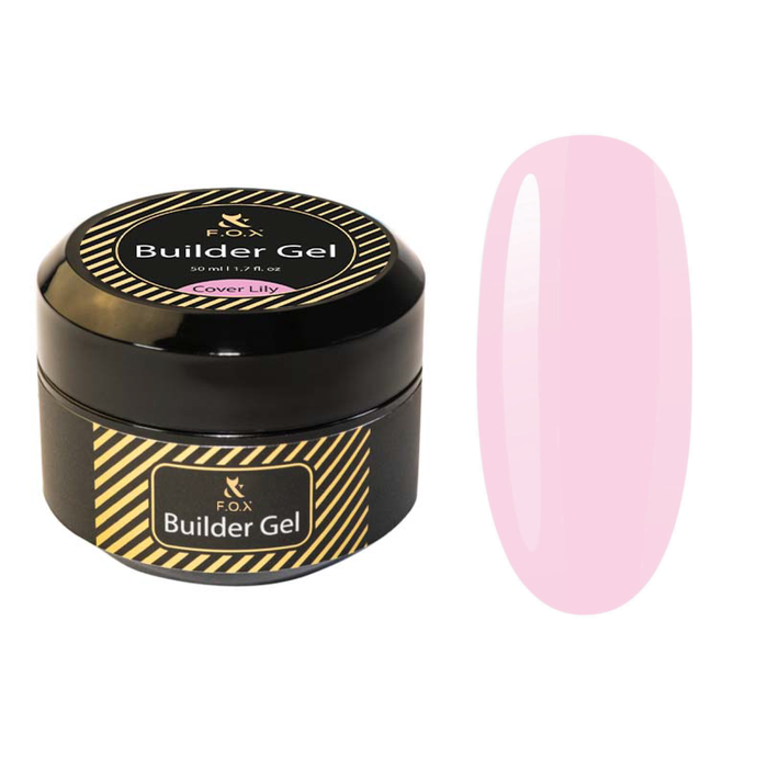 F.O.X Builder Gel (thick viscosity Hard Gel) Cover Lily, 50 ml builder gel F.O.X