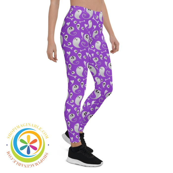 Fun Halloween Boo & Bones Full Length Leggings Leggings