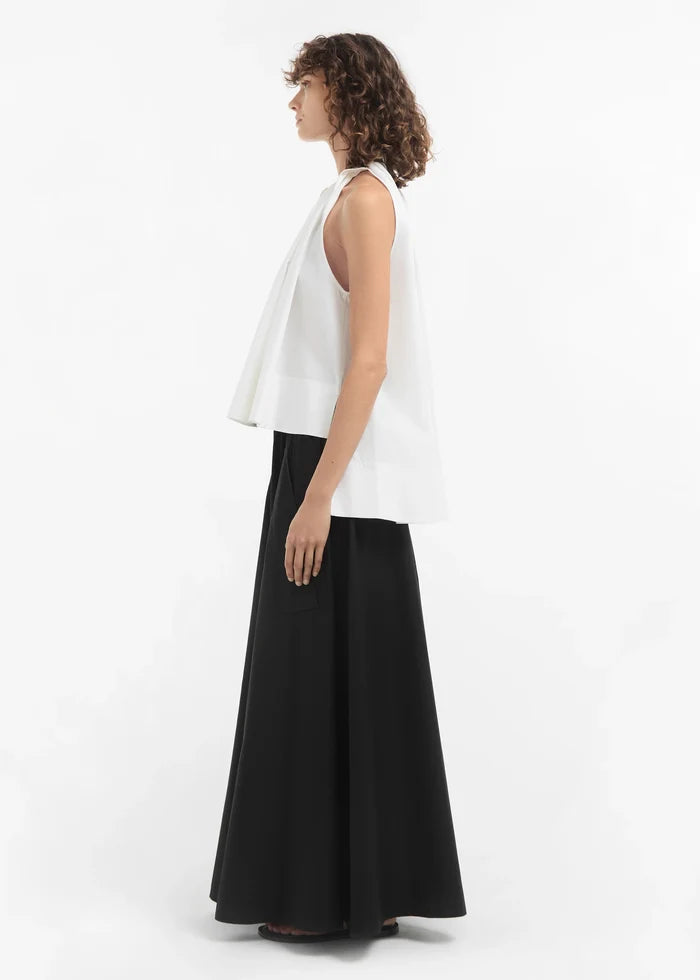 Gathered Tunic Shirt - White