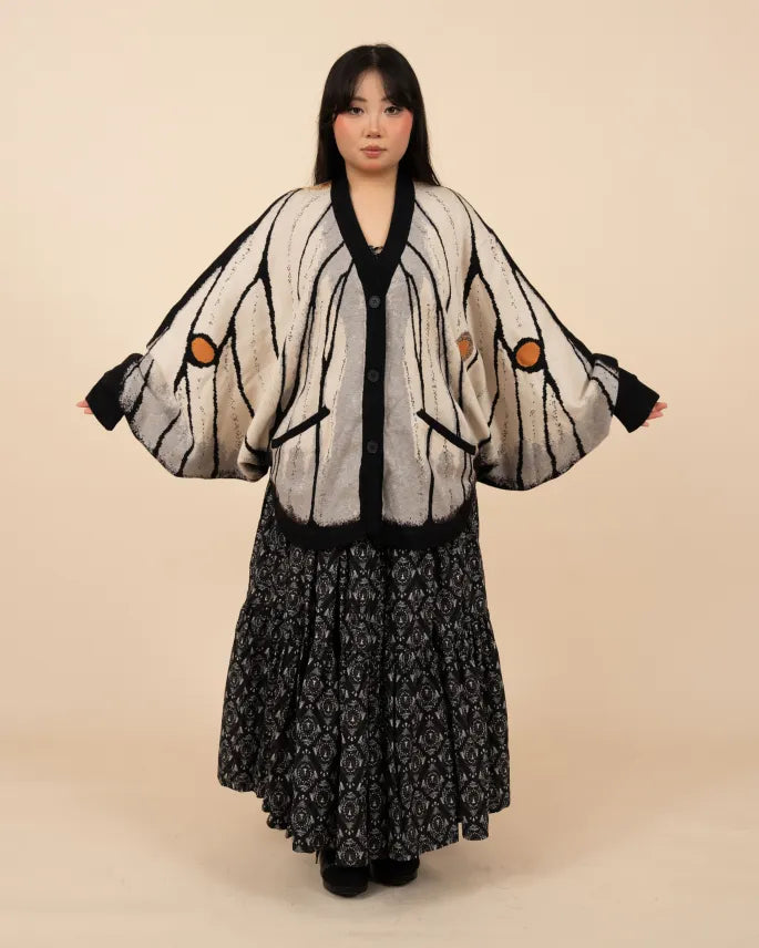 Ghostly Silk Moth Cardigan (Pre-Order CLOSED) (ESD: August 30th - September 10th, 2026)